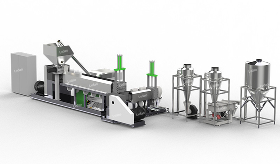 400 kg / H Maszyna do recyklingu tworzyw sztucznych Pvc Linia do granulacji tworzyw sztucznych 1 rok gwarancji